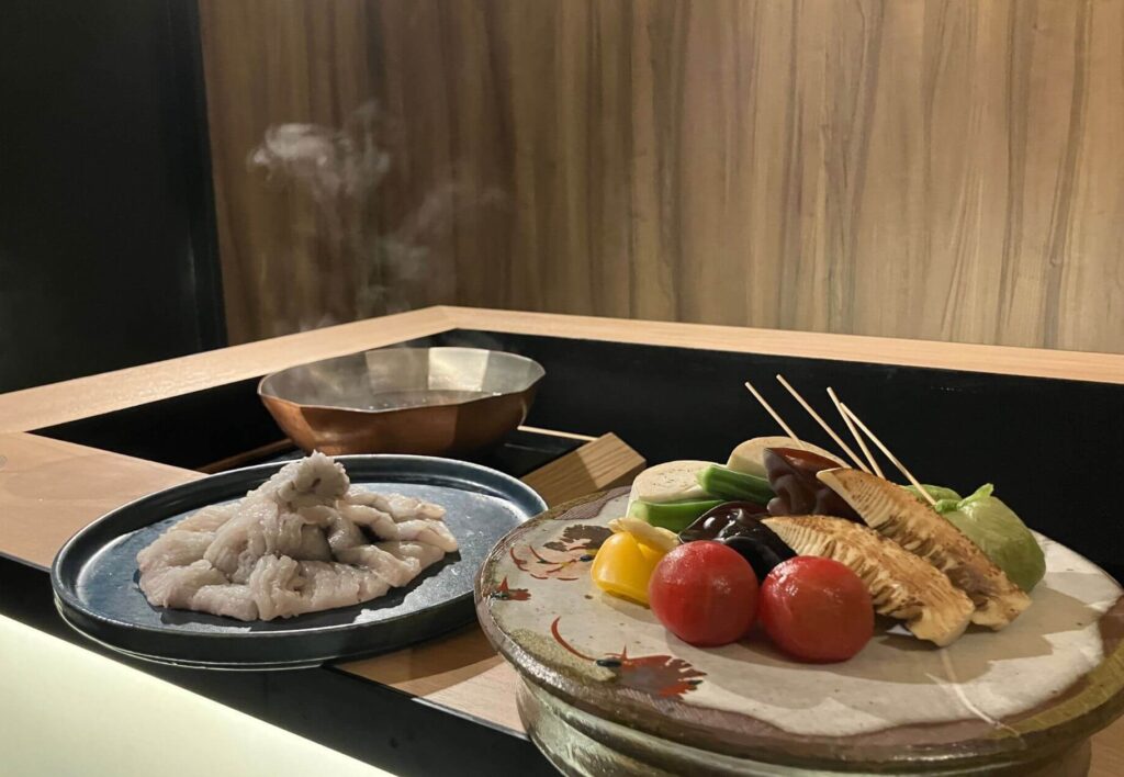 メニュー⑤：うなしゃぶと季節の野菜