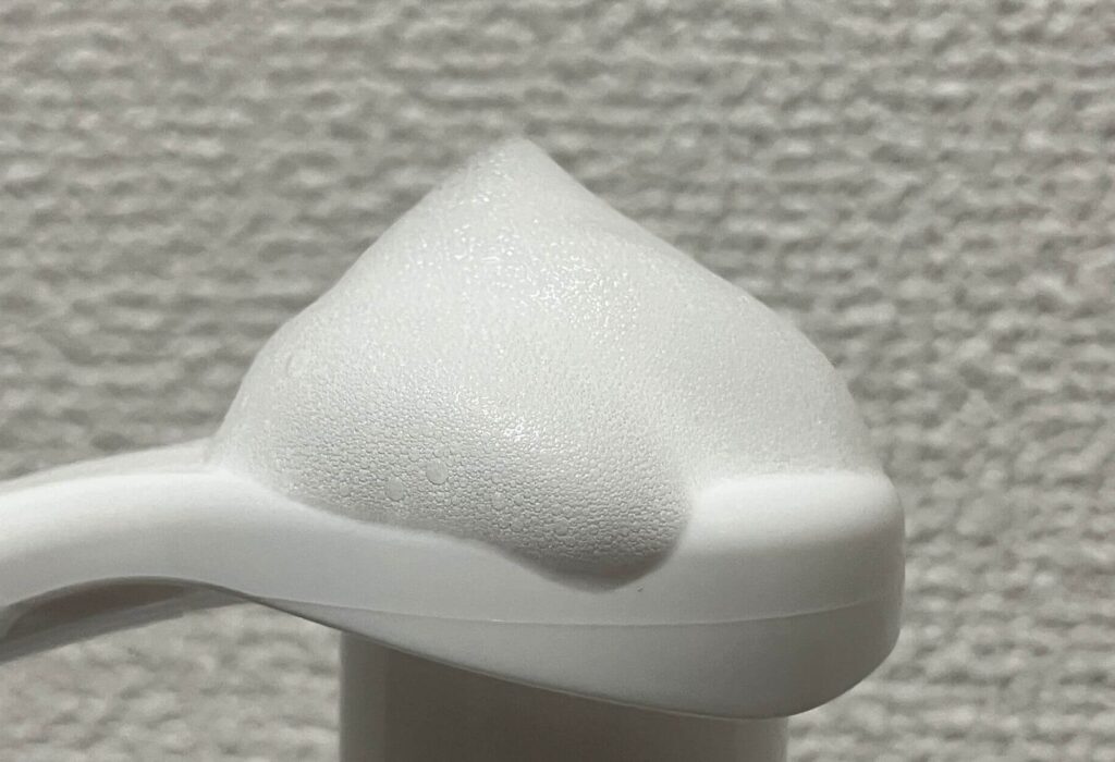 きめ細かい泡立ち