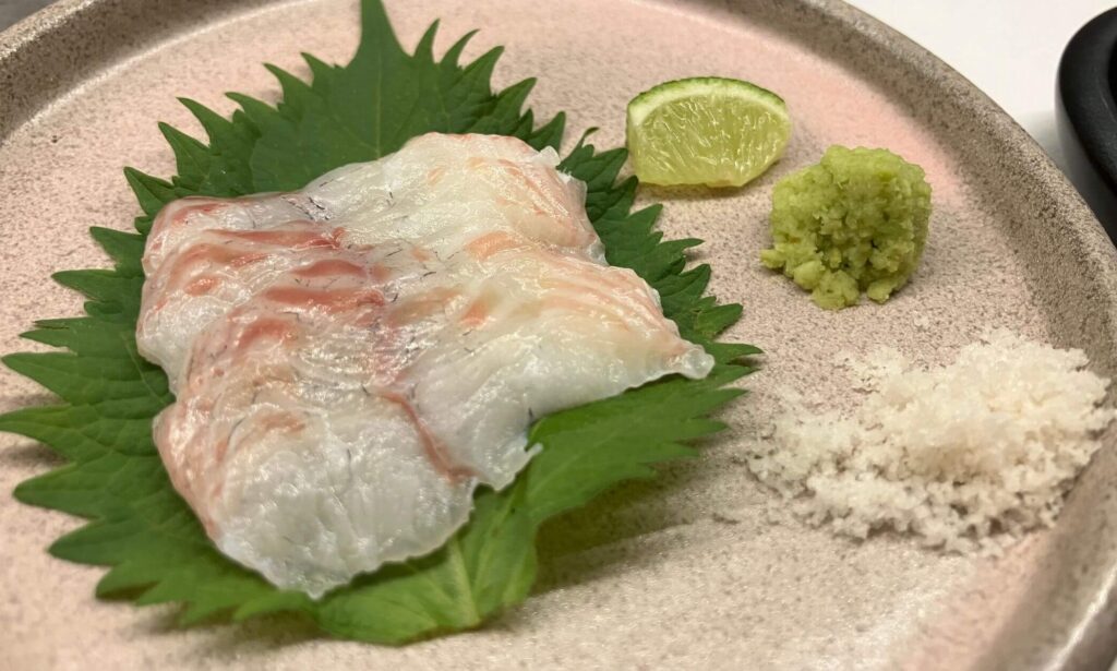 メニュー②：鰻の刺身
