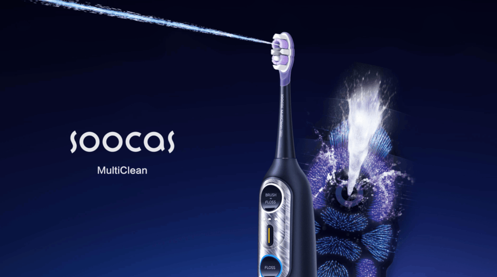 Soocasは「電動歯ブラシ」と「ウォーターフロス」が一体化した製品