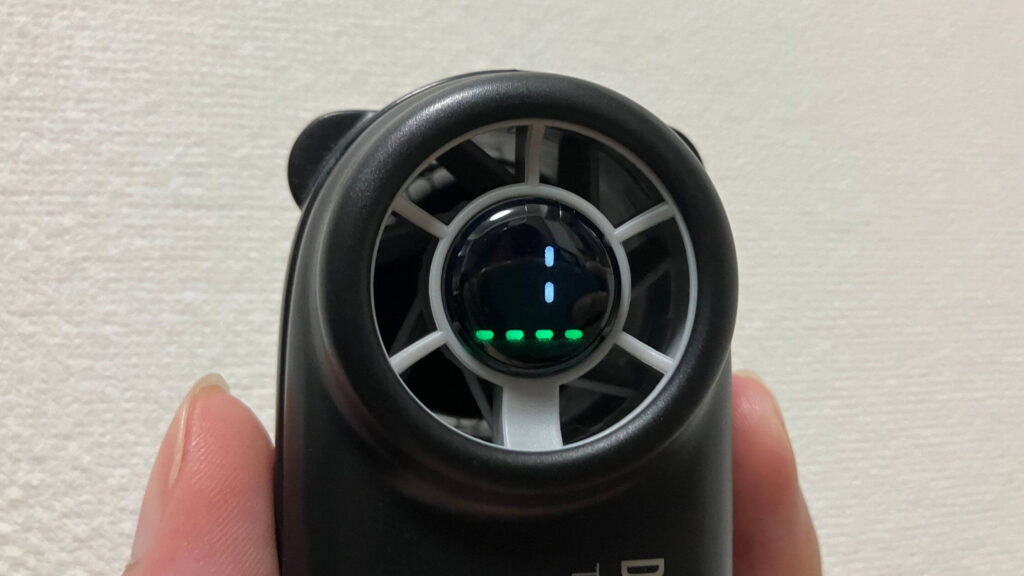 風量は「1」から「5」まで