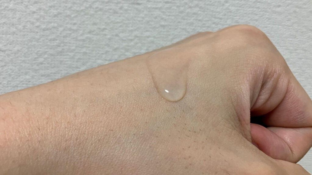 とろみのある液体で摩擦が起きにくい