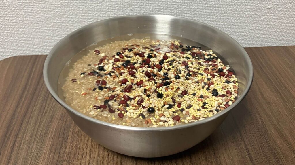 玄米酵素ブレンド大さじ6杯を入れる