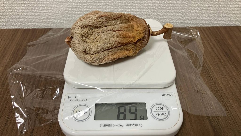 1個89gの天授柿