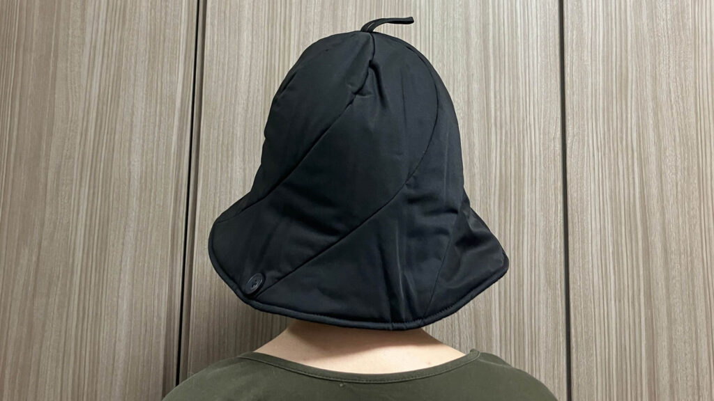 ロングヘアーでもハット内にすっぽり隠せる